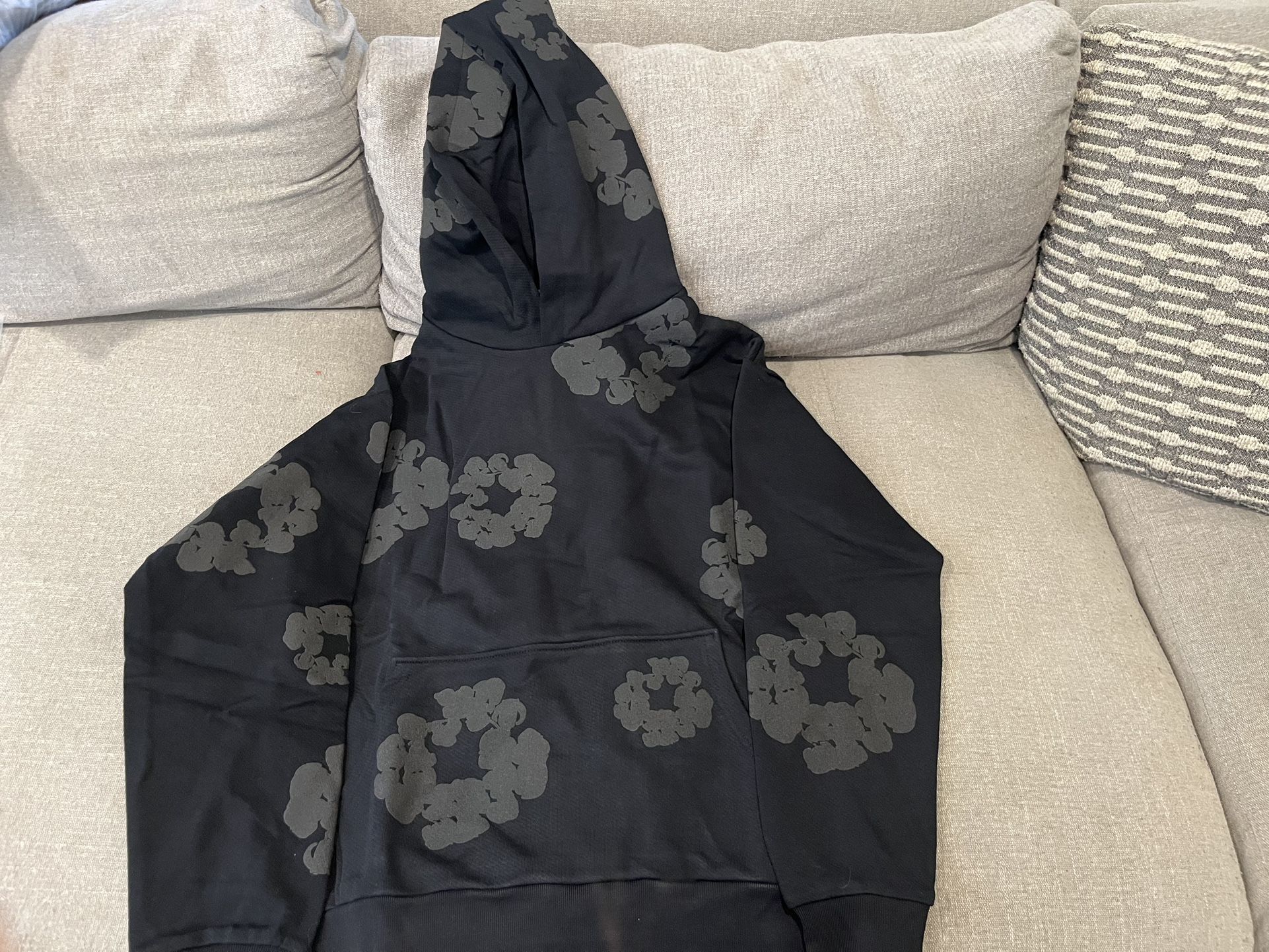 Black Denim Tear Hoodie