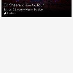 ED SHEERAN NASHVILLE TICKETS 