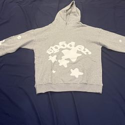 Sp5der Hoodie Grey XL (NEGOTIABLE)