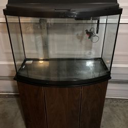 36 Gallon Bow FRONT Aquarium With Stand