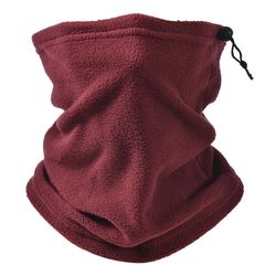New Maroon Thermal Fleece Neck Warmer Gaiter and Face Cover