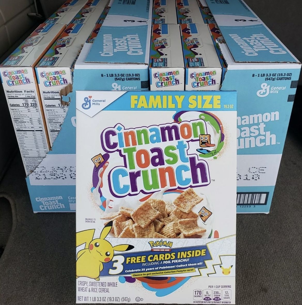 New (10) Pokémon Cinnamon Toast Crunch w/ Card Pack