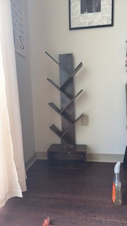 Brown bookshelf