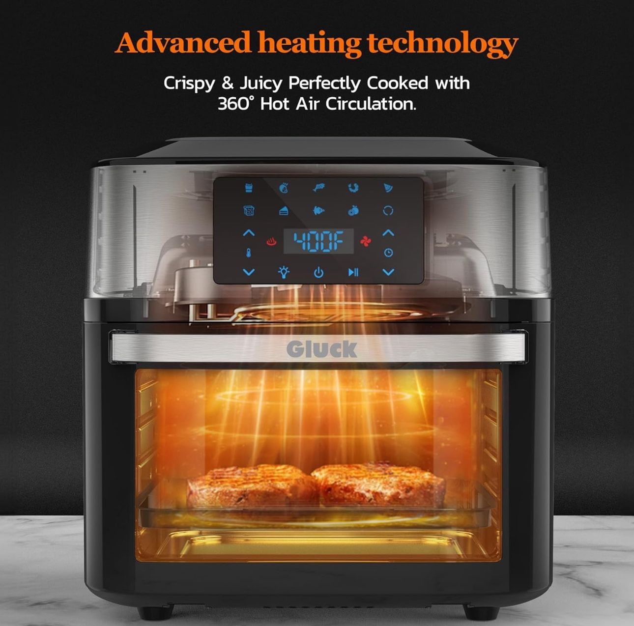 Air Fryer Oven Large 20 QT, 10 in 1 Toaster Oven Air Fryer Combo with Window