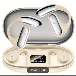 V5.3 Open-ear Wireless Headset - brand new-Khaki color
