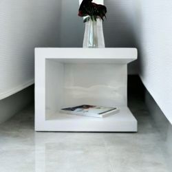 White lacquer nightstands (2)