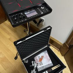 Roland SPD-SX Pro, Hard shell Case, Stand, And Mount Clamp