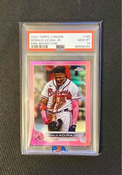 2022 Topps Chrome Ronald Acuna Jr Pink Refractor PSA 10 Pop 55