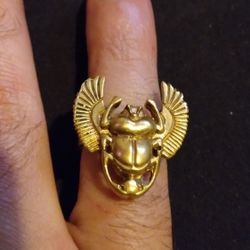 Brass Scarab Ring