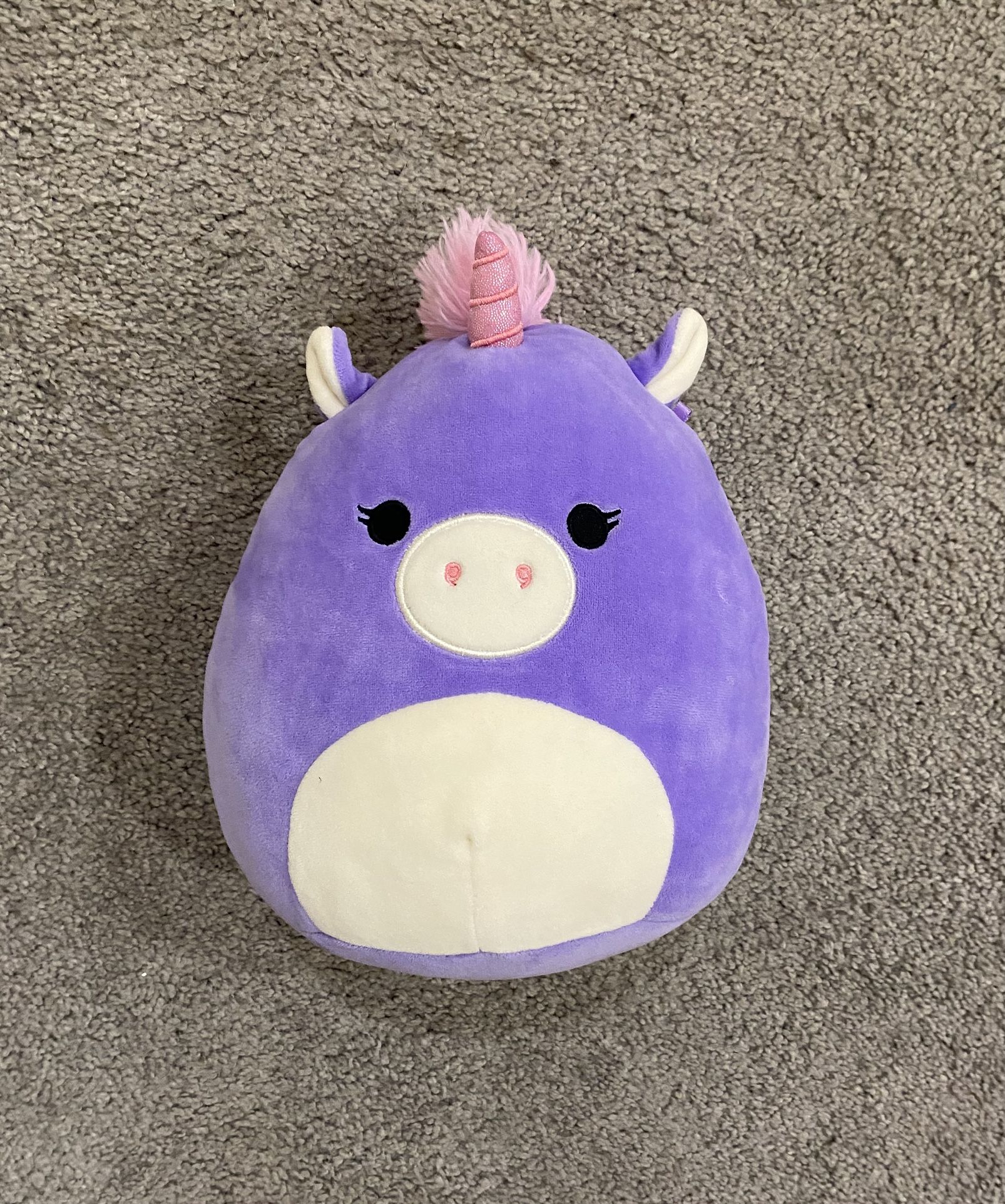 Squishmallow Astrid Purple w/pink hair Unicorn 8in