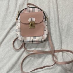 Mini Plaid Backpack/Purse