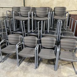 80 Matching Haworth Office Guest Chairs! Very Sturdy And Look Great! Only $30 Ea!