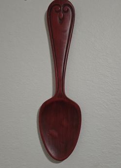 Red Rustic Wooden Spoons