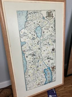 Framed Ancient Israel Map