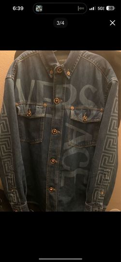 New Versace denim La Medusa jacket XLarge $1695 cash only