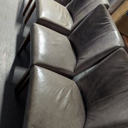 Set of 4 leather dining chairs - $200 (OBO)