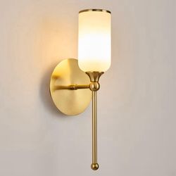 Vintage Alabaster Wall Sconce, 15.4inch Natural Marble Lampshade Wall Sconce