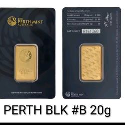 Replica 20g Perth Gold Plated Non Magnetic Certificate Assayer 