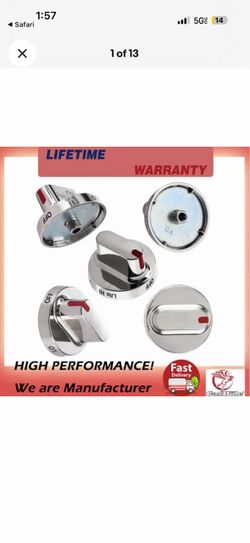 5pack New DG68-00101B DG64-00472A Stove Knobs Fit Samsung Gas Range Oven Stove