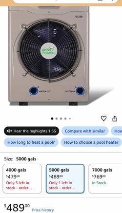 Above ground pool heatpump