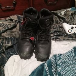 Black Steeltoe Boots Alpha Forces