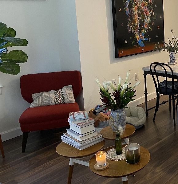 West Elm Wingback Lounge Chair Cardinal Red 