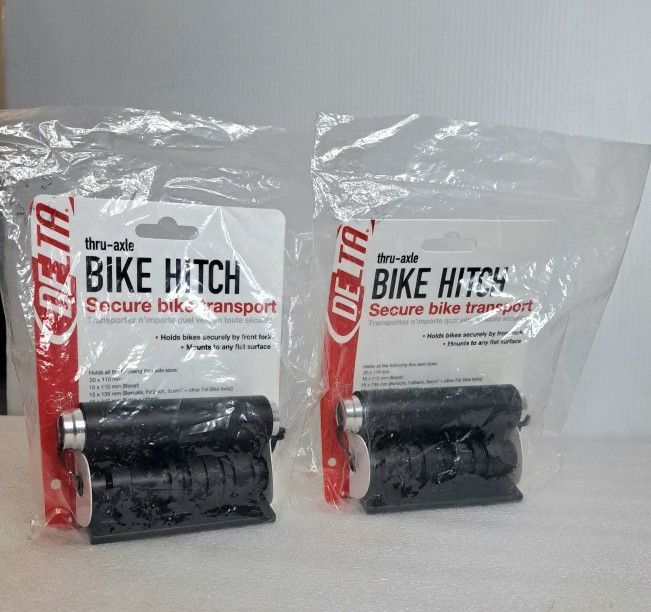 Delta BH6002-FT Bike Hitch Fork Mount 15/20mm Thru Axle Truck Rack 2-Pack New
