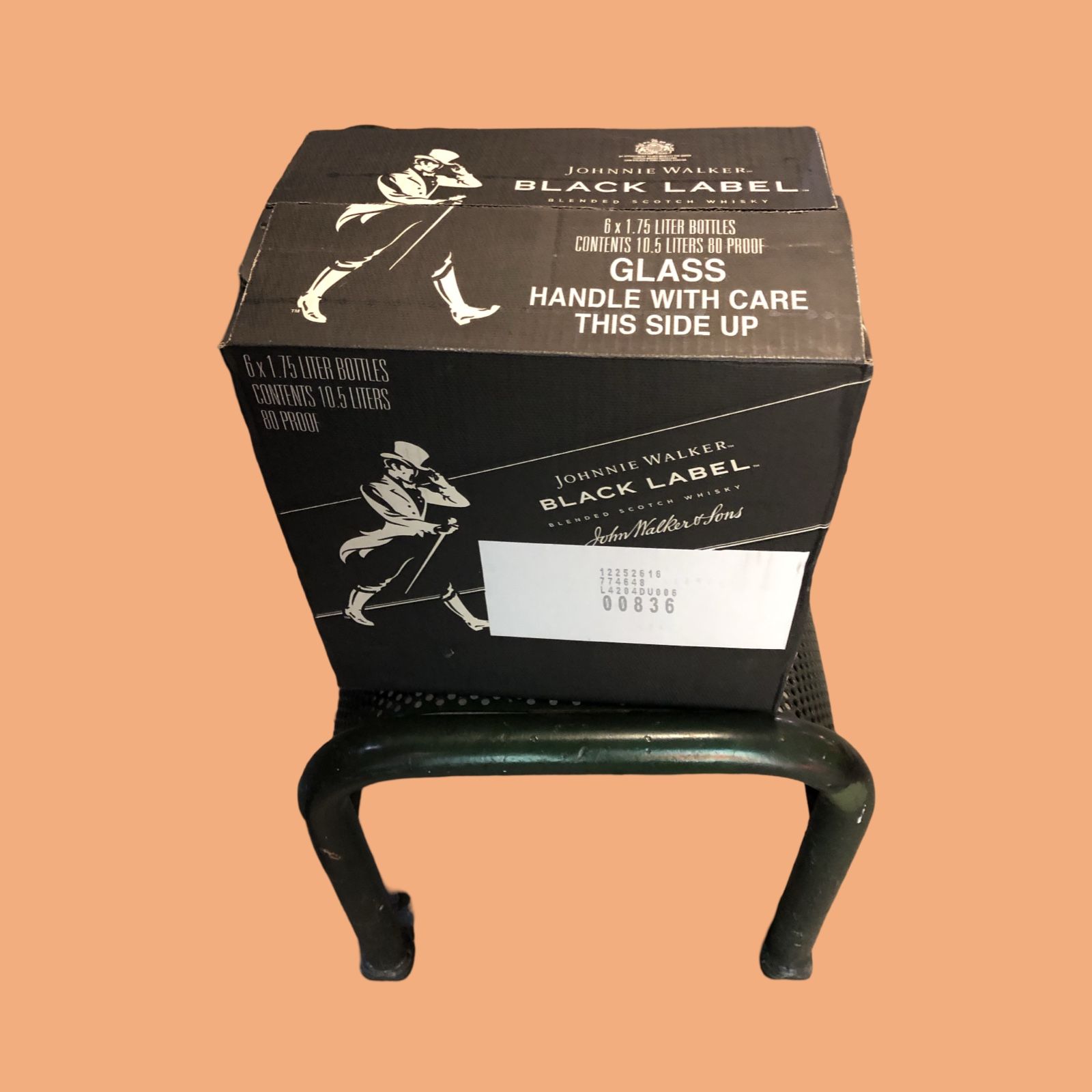 Johnnie Walker Black Label 1.75l 6 Pack Glass Box set