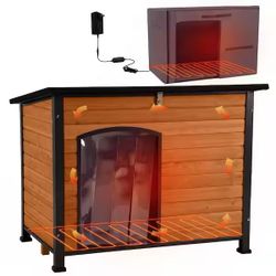 aivituvin Heated Outdoor Dog House: Heating Pad: Metal Frame