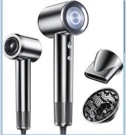Hair Dryer 1800W, 200M Ions, 51dB Quiet, Mag Concentrator & Diffuser