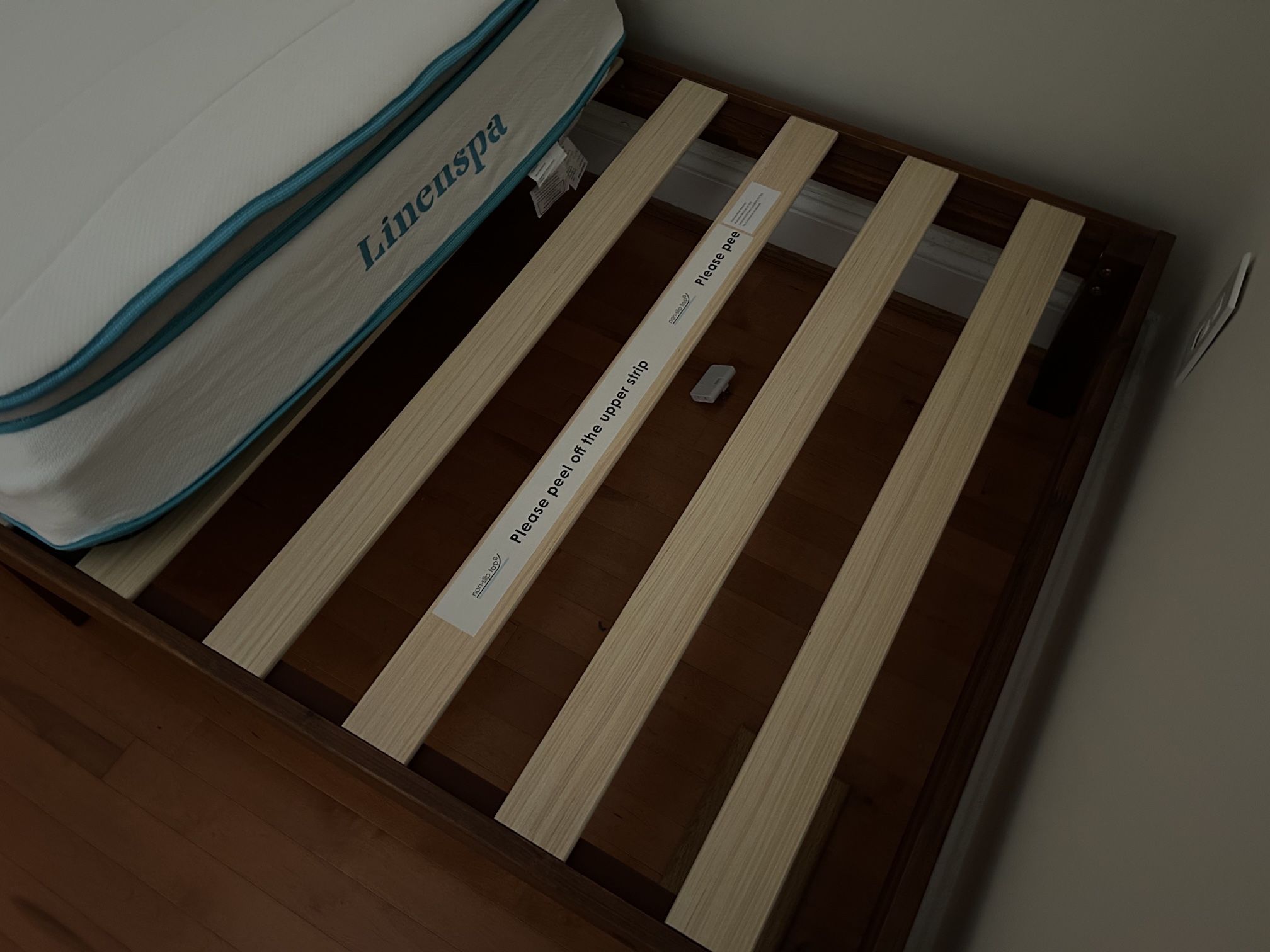 Twin XL Solid Wood Bed with Hybrid Mattress