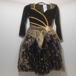 Black and Gold Star Witch Costume Dress