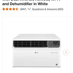 LG 14,000 BTU 115V Window Air Conditioner Cools 700 sq. ft. with Dual inverter, Remote, Wi-Fi and Dehumidifier in White