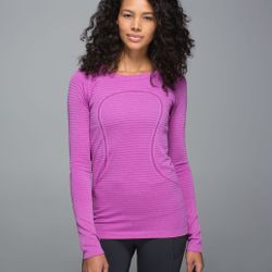 Purple Lululemon run long sleeve swiftly size 6