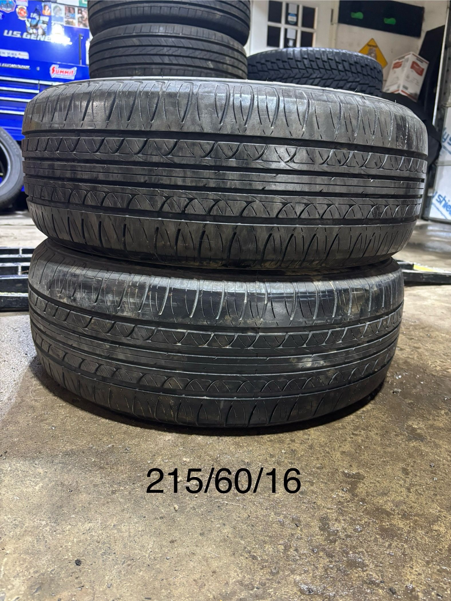 (2) - 215/60/16 Fuzion Touring Tires