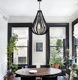 NEW!!! BLACK BEADED CHANDELIER
