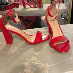 Red Ankle Strap Beautiful Mother’s Day gift Shoes Nice  For Graduation Or Prom Or Dancing Wedding  Beautiful