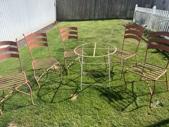 Metal Table And Chairs