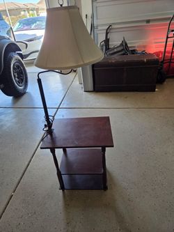Side table with light