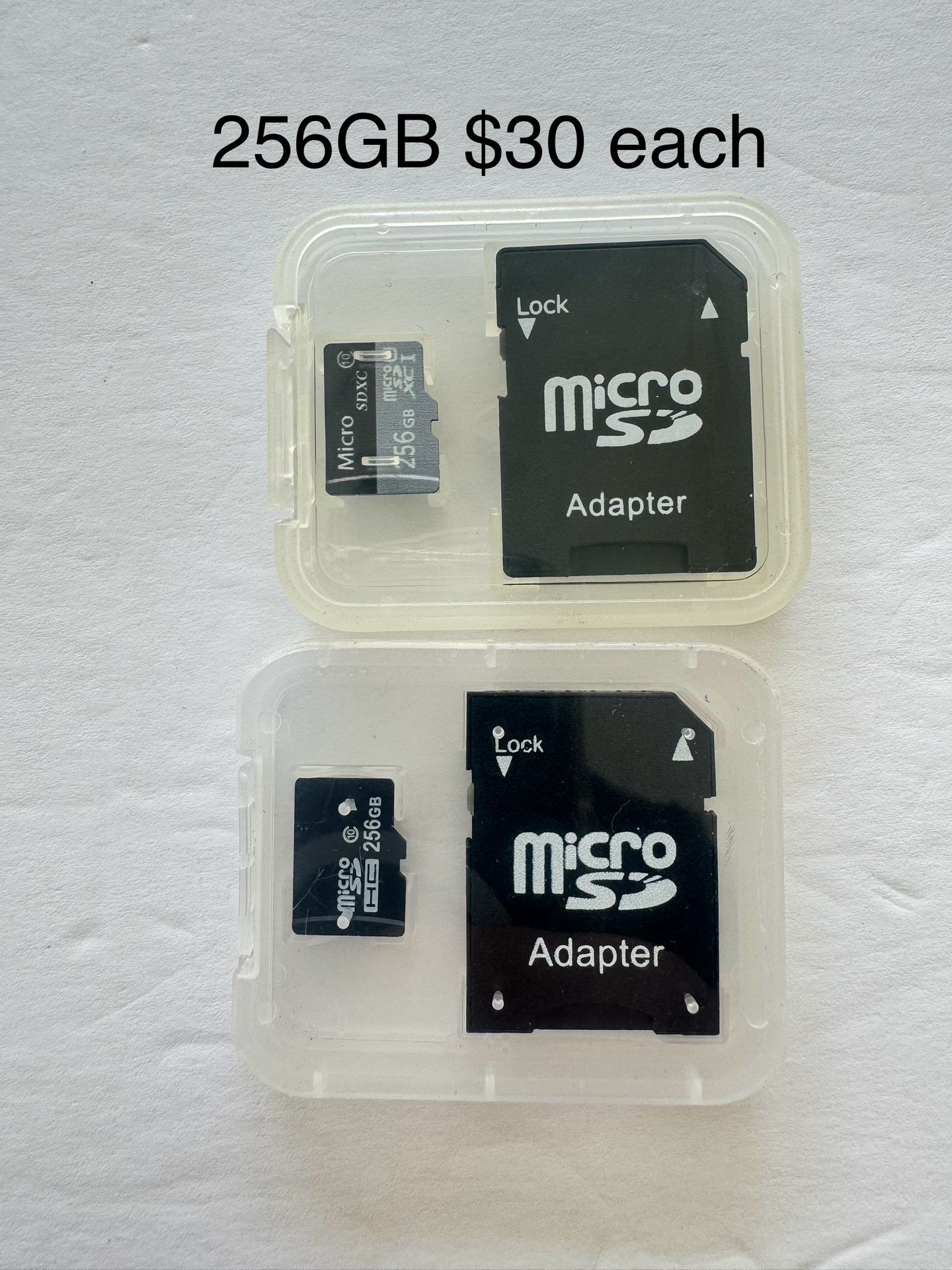 $30 Each 256GB Micro SD Card, Gaming Plus, MicroSDXC Memory Card for Nintendo-Switch, Wyze, GoPro, Dash Cam, Security Camera, UHS-I A1 U3 V30 C10, up