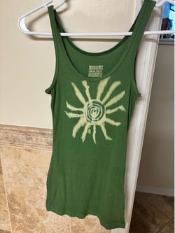 Cute bleach dyed sun tank top