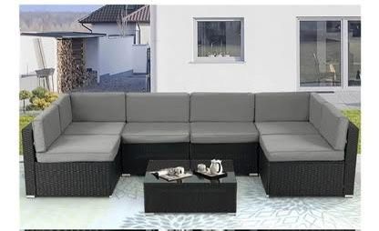 New Assembled Outdoor Patio Furniture Set Wicker Rattan Patio Conversation Set