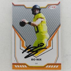 Bo Nix On Card Auto (Read Description For Details)