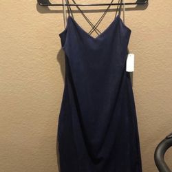 Brand New Womens Dress Navy Blue With Tag Size Medium