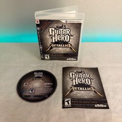 Guitar Hero: Metallica (Sony PlayStation 3 PS3, 2009): COMPLETE IN BOX & WORKING