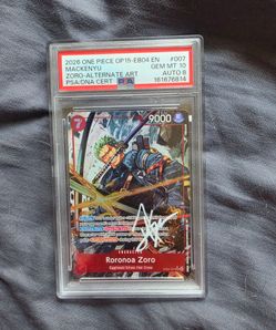 PSA 10 SIGNED RORONOA ZORO