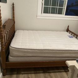 Free  Solid Wood Bed Frame-Full