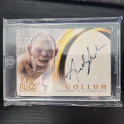 lord of the rings gollum autograph card