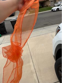 Orange chair sashes