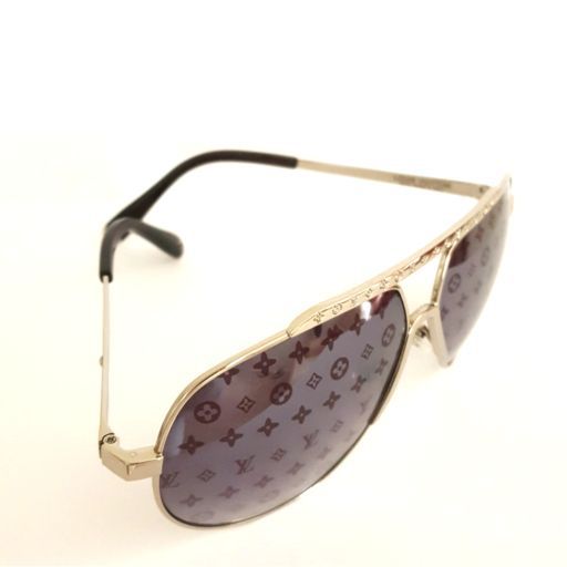 Louis Vuitton Silvertone Monogram Conspiration Pilote Sunglasses – Bagaholic